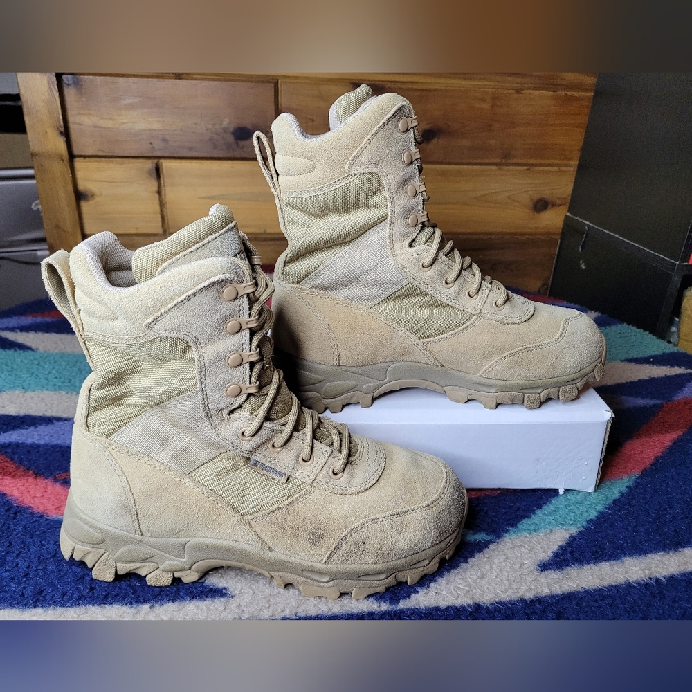 Blackhawk! Desert Ops Boots Mens Sz 7 Tan Suede Vibram Tactical Military Combat